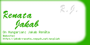 renata jakab business card